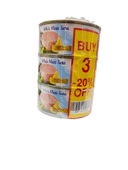 Deli White Meat Tuna in Sunflower Oil 185g*3 (-20%OFF) | Deli In Lebanon