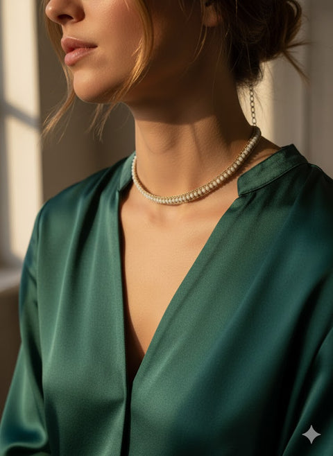 Lonna & Lilly Women's Gold -Tone Beaded Multi White Wrap Necklace | Lonna & Lilly In Lebanon