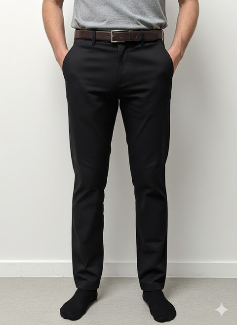 Greg Norman Men's Black  Flex Waistband With Performance Stretch Trouser | Greg Norman In Lebanon