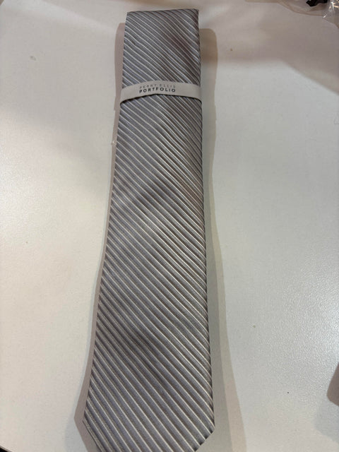 Perry Ellis Portfolio Men's Silver Keen Stripe Tie   | Perry Ellis Portfolio In Lebanon