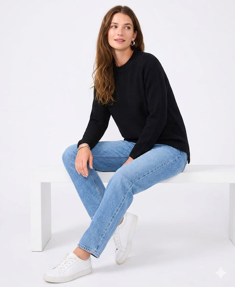 Vince Camuto Women's Black Mock-Neck High-Low Sweater | Vince Camuto In Lebanon