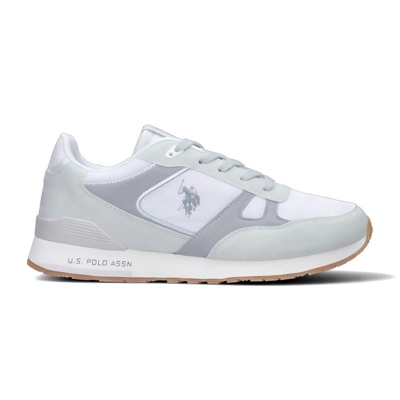 U.S. Polo Assn. Men's White & Light Gray Tabry Sneakers