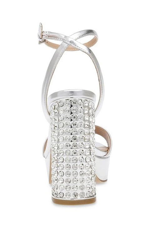 Steve Madden Women's Sliver Lasher Metallic Embellished Heel |Steve Madden In Lebanon