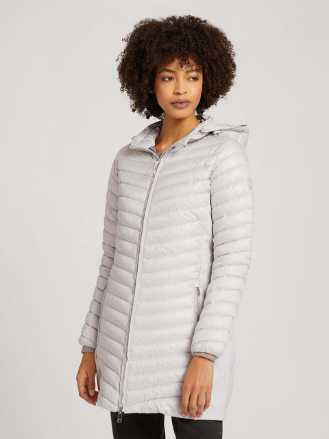 Tom Tailor Women's Silver Quilted Jacket With Detachable Hood | Tom Tailor In Lebanon