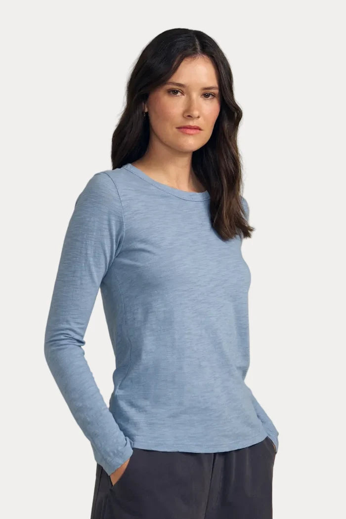Segments Women's Light Blue 100% Merino Wool Long Sleeve Blouse