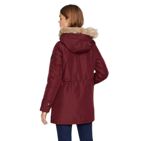 Vero Moda Women's Burgundy Parka Excursion Expedition 3/4 Noos Jacket  | Vero Moda In Lebanon