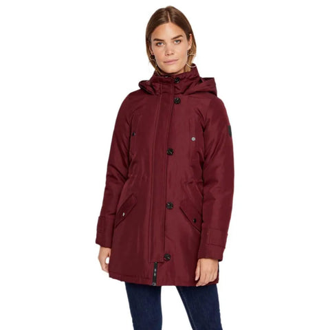 Vero Moda Women's Burgundy Parka Excursion Expedition 3/4 Noos Jacket  | Vero Moda In Lebanon
