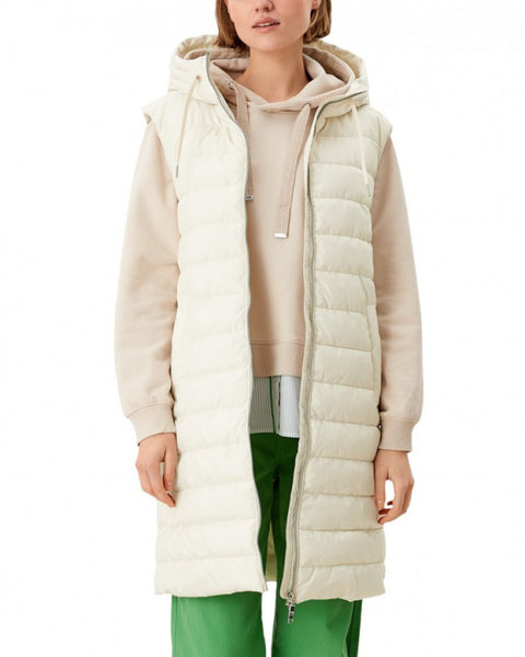 S.Oliver Women's Off White Hooded Vest | S.Oliver In Lebanon