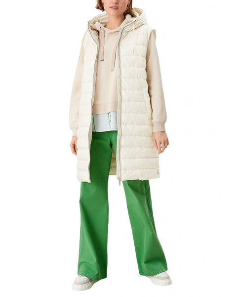 S.Oliver Women's Off White Hooded Vest | S.Oliver In Lebanon