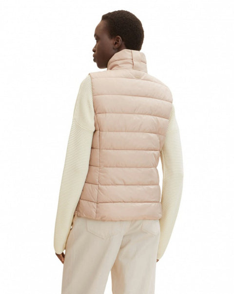 Tom Tailor Women's Beige Quilted Vest | Tom Tailor In Lebanon