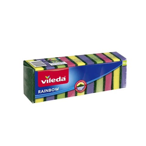 Vileda Rainbow Dishwashing Foam Sponge Scourer 10 PCS | Vileda In Lebanon