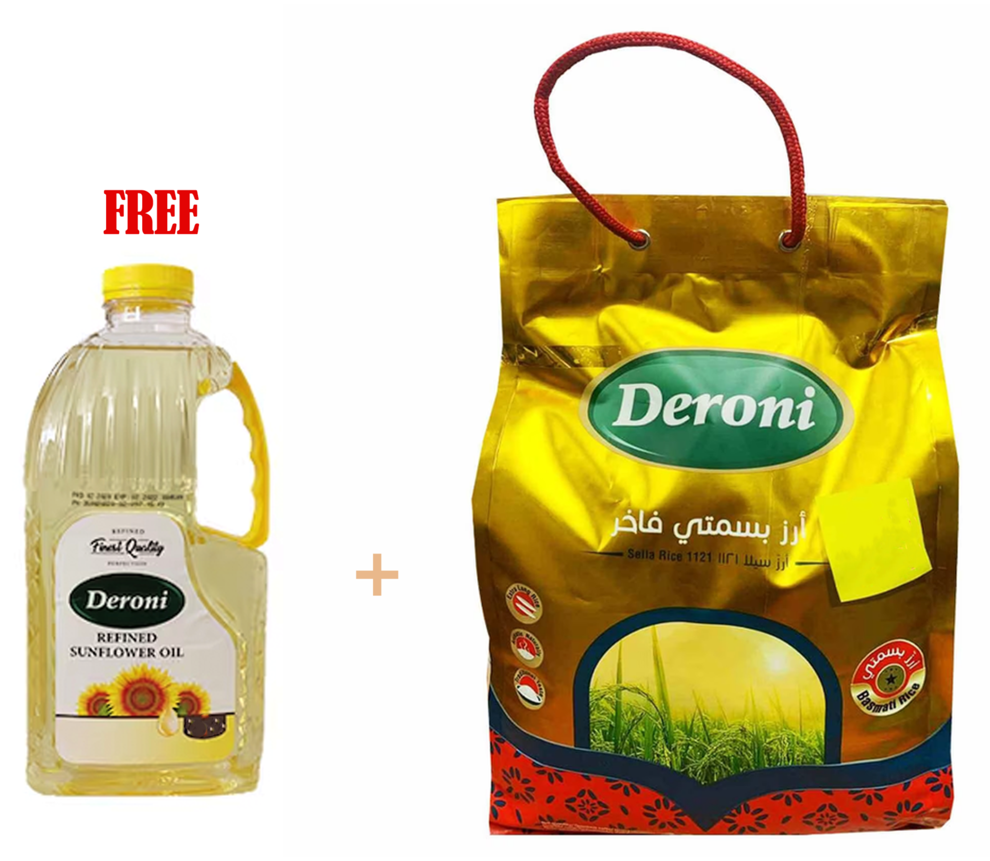 Deroni Basmati Rice 5Kg +Sunflower Oil 1.5L Free | Deroni In Lebanon ...