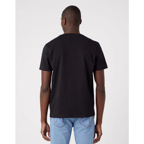 Wrangler Men's Black Logo Frame Crew Neck T-Shirt | Wrangler In Lebanon