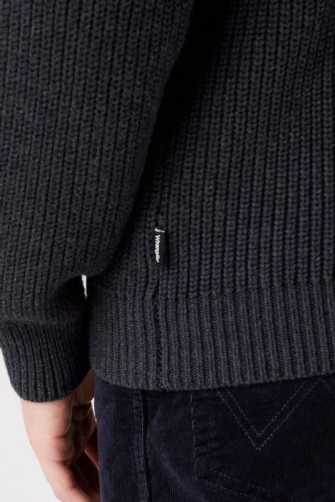 Wrangler Men's Dark Gray Half Zip Knit Sweater | Wrangler In Lebanon