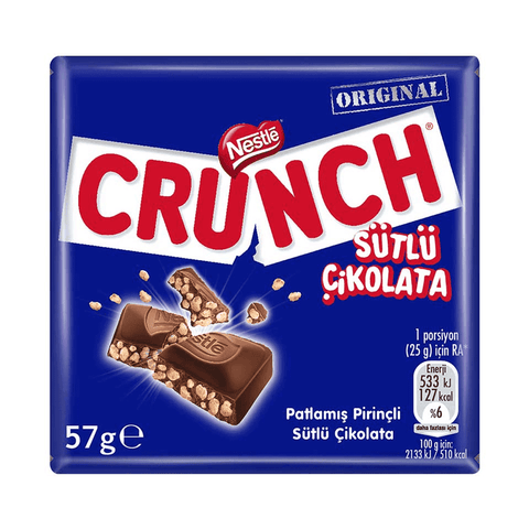 Nestle Crunch Milk Chocolate with Crisped Rice 57g