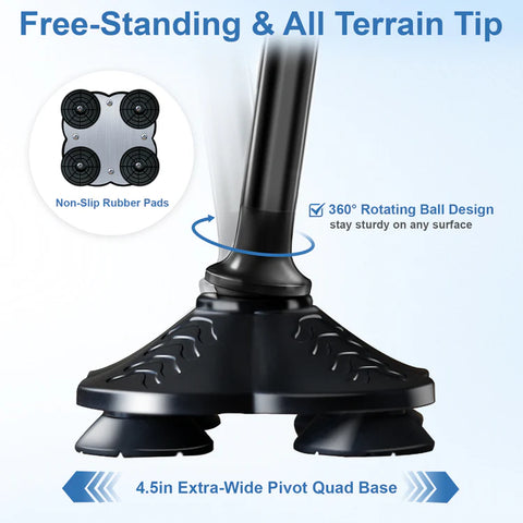 KingPavonini Walking Cane for Men Women Stability Free Standing Foldable Cane Ergonomic Handle| KingPavonini In Lebanon