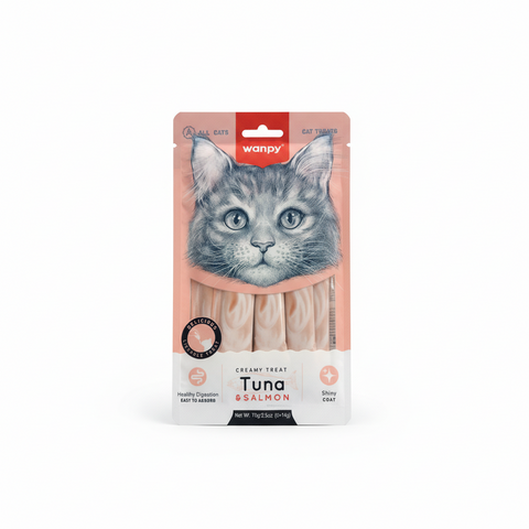 Wanpy Cat Creamy Tuna Salmon Treats 70g| Wanpy In Lebanon
