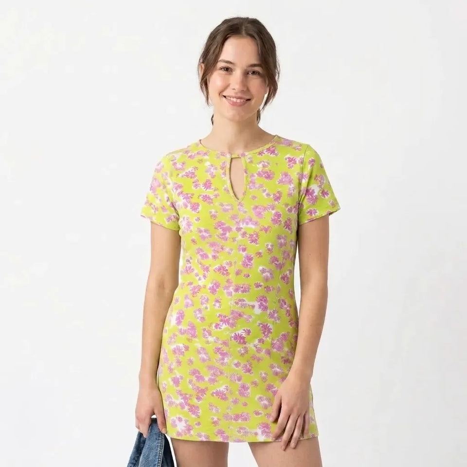 Sanctuary Women's Multicolor Short-Sleeve mini Floral Pattern Dress