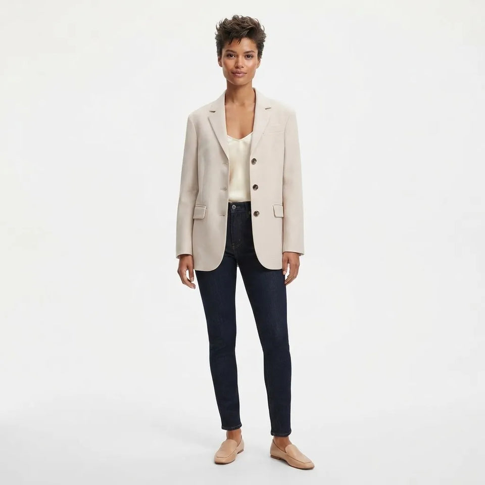 Kenneth Cole Men's Beige Three Buttons on Blazer