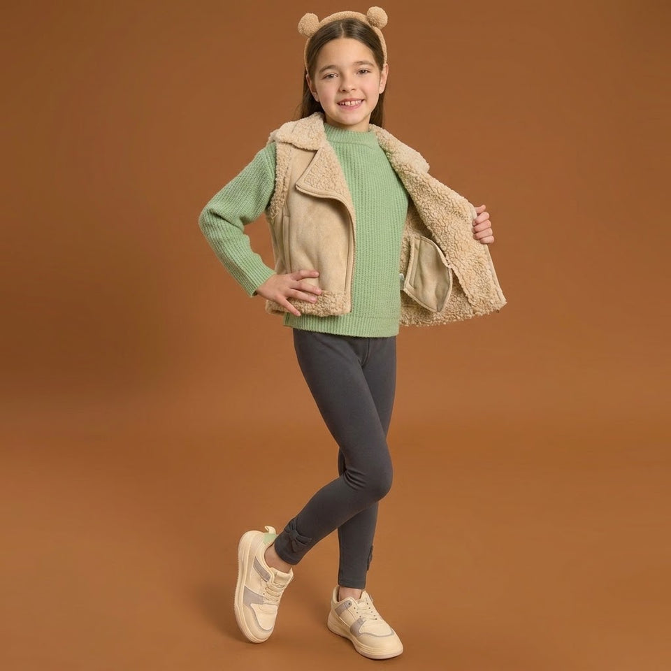 Sinsay Girl's Dark Gray Slim Fit Legging