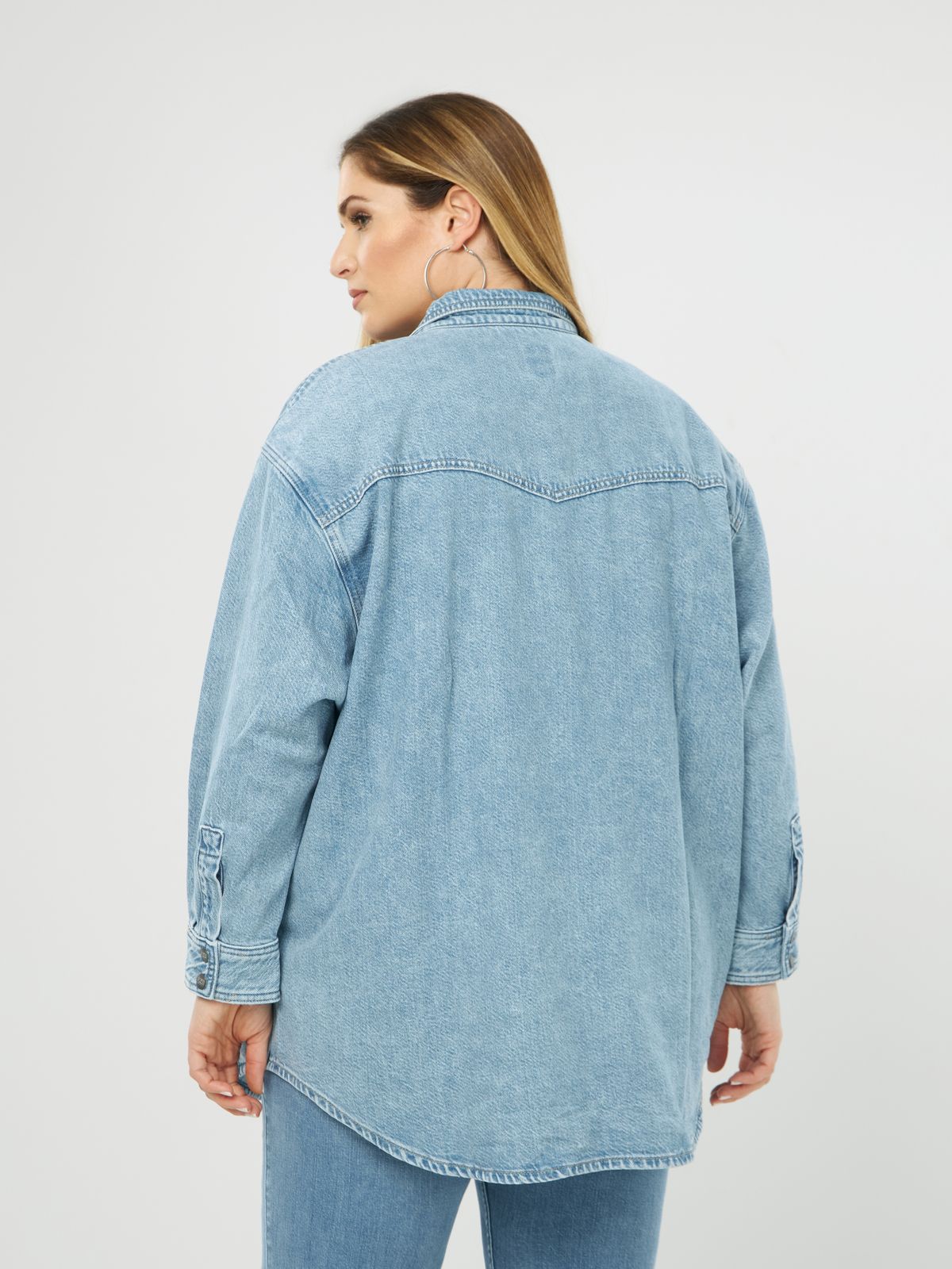 Lee Women's Blue Denim Frosted Overshirt| Lee In Lebanon