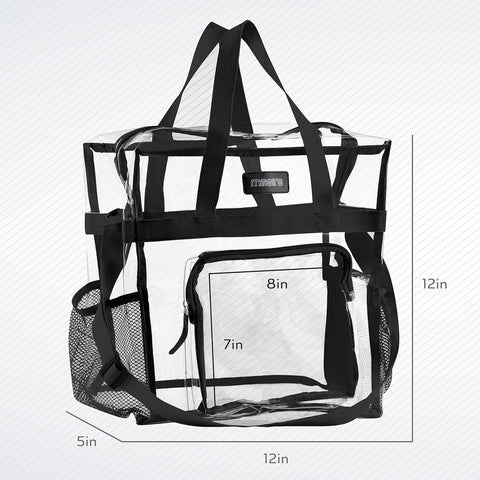 Masirs Clear Tote Bag with Mesh Pockets | Masirs in Lebanon