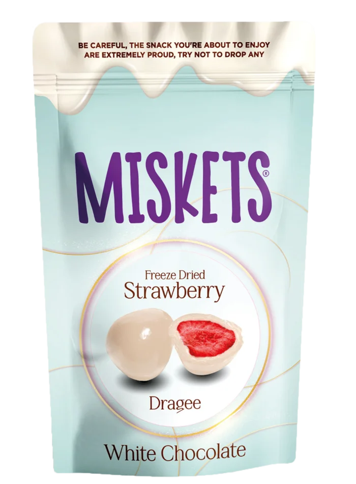 Miskets Freeze Dried Strawberry White Chocolate Dragee 80g | Miskets In Lebanon