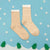 Sinsay Women's Beige & White Fluffy Cuffs Socks