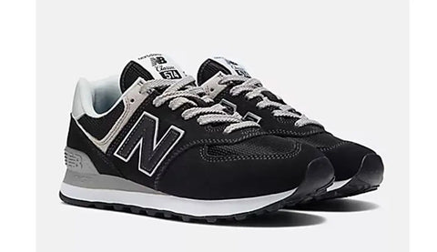 New Balance  574 Women's Black & Gray Sneakers | New Balance In Lebanon
