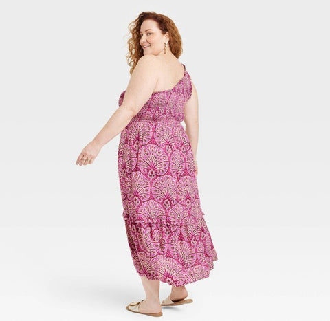 Knox Rose Women's Purple Sleeveless One Shoulder A-Line Maxi Dress | Knox Rose In Lebanon