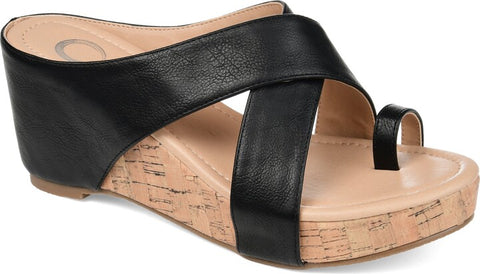 Journee Collection Women's Black Slipper ACS45(shoes 62)