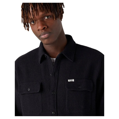 Wrangler Men's Black Relaxed Fit Over Shirt |Wrangler In Lebanon