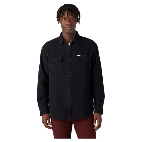 Wrangler Men's Black Relaxed Fit Over Shirt |Wrangler In Lebanon