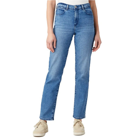 Wrangler Women's Blue Straight Fit Jeans | Wrangler In Lebanon