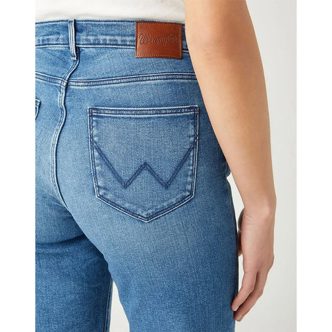 Wrangler Women's Blue Straight Fit Jeans | Wrangler In Lebanon