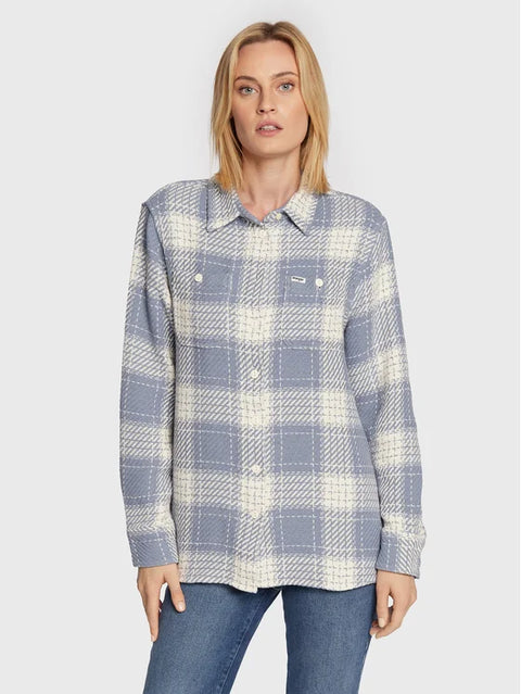 Wrangler Women's Stone Wash Blue Tapestry Over Shirt |Wrangler In Lebanon