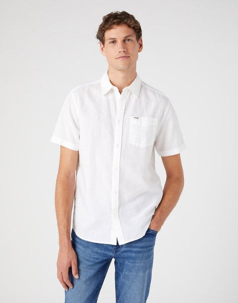Wrangler Men's White Pocket Shirt | Wrangler In Lebanon