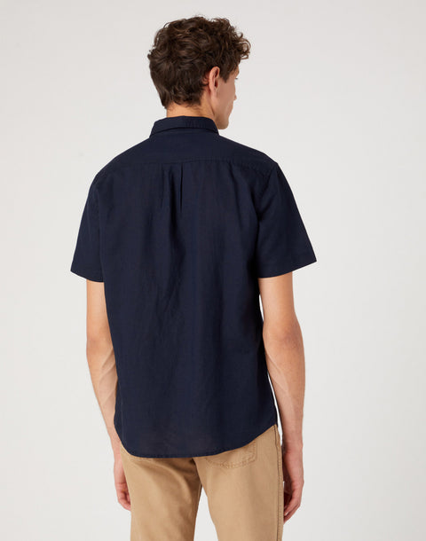 Wrangler Men's Dark Navy Short Sleeve Shirt | Wrangler In Lebanon