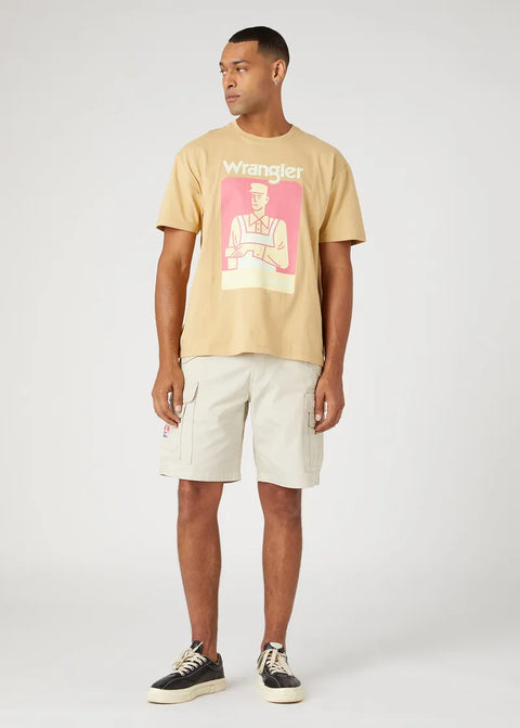 Wrangler Men's Peyote Beige Casey Cargo Short |Wrangler In Lebanon