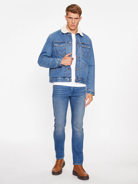 Wrangler Men's Blue Wrench Sherpa Denim Jacket | Wrangler In Lebanon