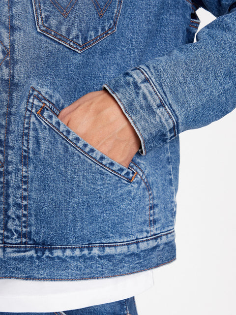 Wrangler Men's Blue Wrench Sherpa Denim Jacket | Wrangler In Lebanon