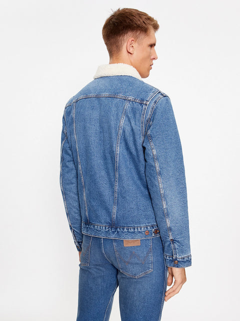 Wrangler Men's Blue Wrench Sherpa Denim Jacket | Wrangler In Lebanon