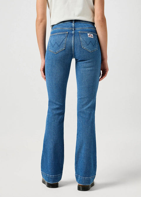 Wrangler Women's Blue Raven Flare Jeans |Wrangler In Lebanon