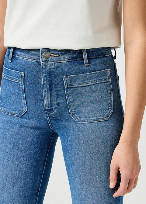 Wrangler Women's Blue Raven Flare Jeans |Wrangler In Lebanon