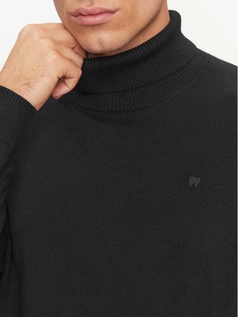 Wrangler Men's Black Turtleneck Regular Fit Sweater  | Wrangler In Lebanon