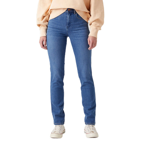 Wrangler Women's Dark Blue The Adventure High Slim Jeans | Wrangler In Lebanon