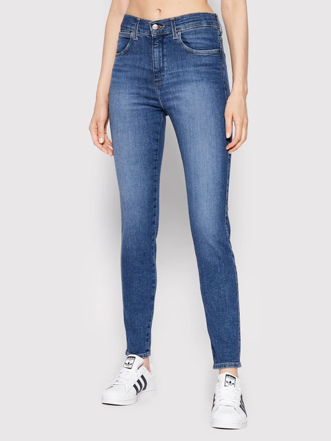 Wrangler Women's Dark Blue High Rise Skinny Grow Wild Jeans | Wrangler In Lebanon