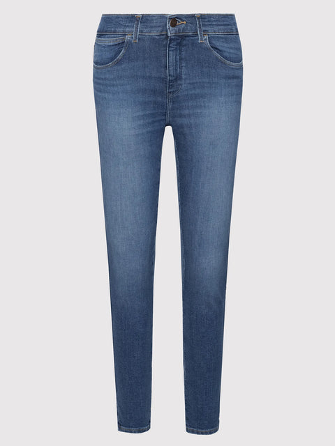Wrangler Women's Dark Blue High Rise Skinny Grow Wild Jeans | Wrangler In Lebanon