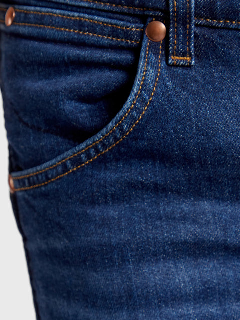 Wrangler Men's Dark Blue Dancing Water Straight Fit Jeans | Wrangler In Lebanon