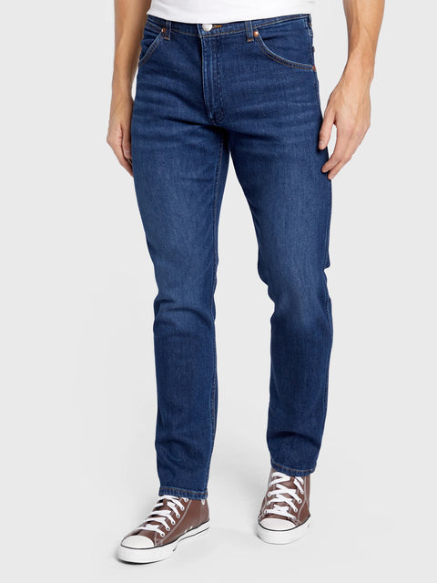 Wrangler Men's Dark Blue Dancing Water Straight Fit Jeans | Wrangler In Lebanon